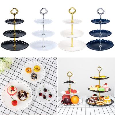 Holder Cake Stand Rack Tray Plate Display Home Christmas Wedding Plastic