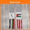 Cachecol Popular da Bandeira Palestina Para Atividades e Protestos Comprimento Longo e Design com Franjas