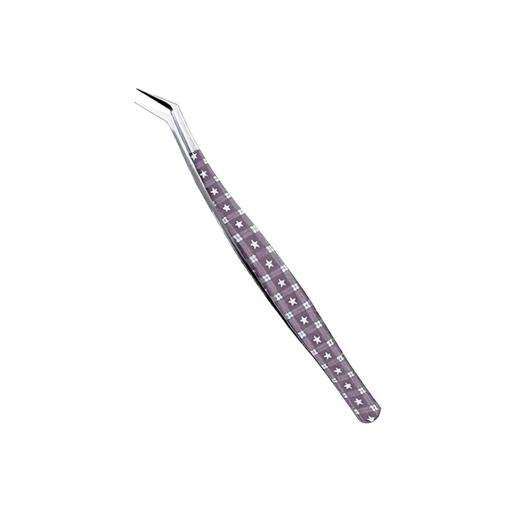 

Stainless Steel False Eyelash Tweezers Anti-static Lashes Extension Tweezer Beauty Makeup Tools E