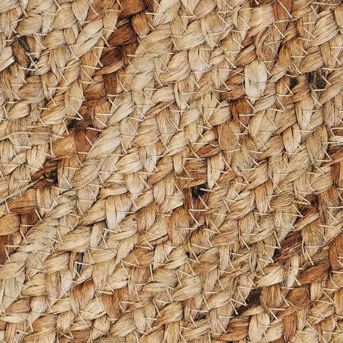 Living Room Rug In Hand-braided Jute with Natural Round Pattern 160x230