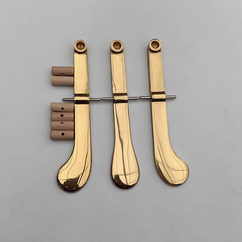 Grand Piano Copper Pedal with Leather Cover - Durable Piano Accessory