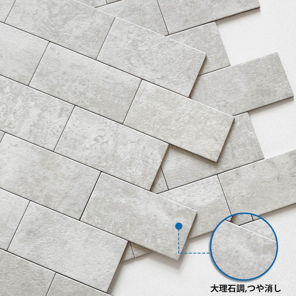 M MOFIT Tile Sticker Kitchen Washroom Tile Wall DIY Waterproof Panel Mosaic Tile Marble Style Wall Decor Pieces (5 Gray)