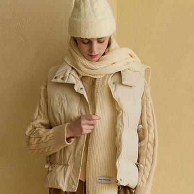 PINK PINEAPPLE BASIC RIB MUFFLER_IVORY
