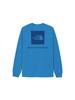 Long Sleeve Back Square Logo Clear Lake Lake Size L Tee, Blue/Clear Blue,