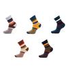 5 Pair-pack Men's Dress Crew Socks Cotton Funny Colorful Stripe Novelty Style Classic Sock for Men