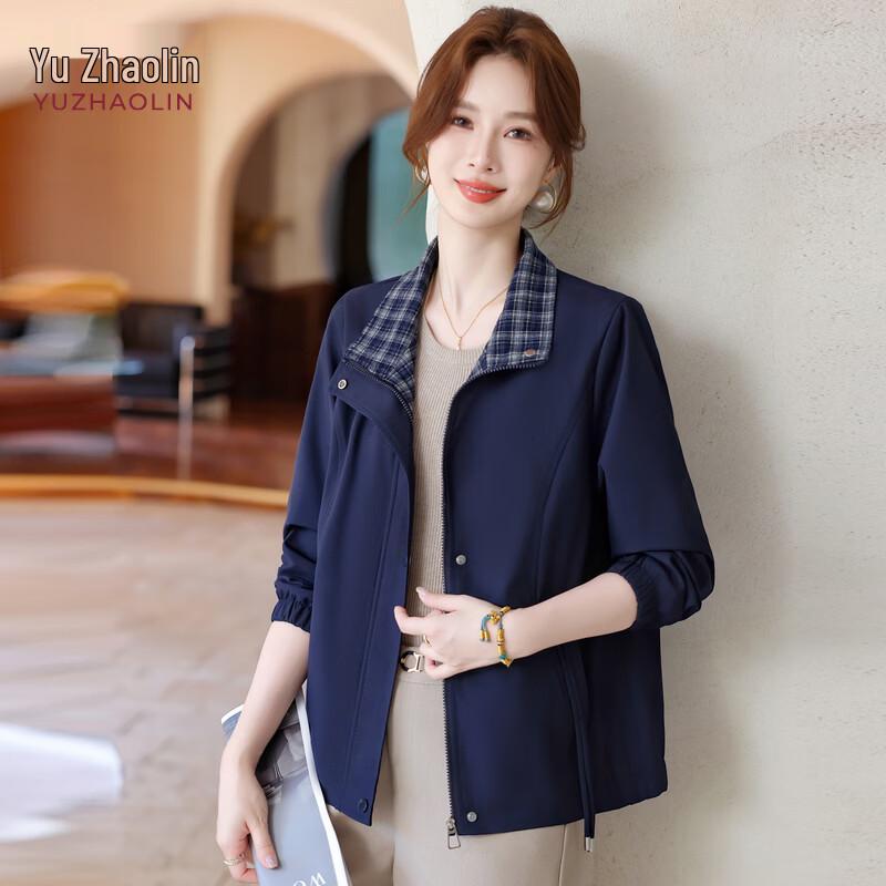 Yuzhaolin Women s Plus Size Lapel Zipper Jacket 3XL