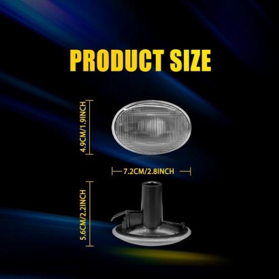 Clear Lens Side Marker Light Housings Waterproof For 2005-2013 Mini Cooper R56