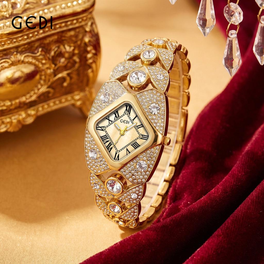 Watch Girls Bracelet Full Diamond Light Luxury Women'S Watch Fashion Simple Waterproof Quartz Watch