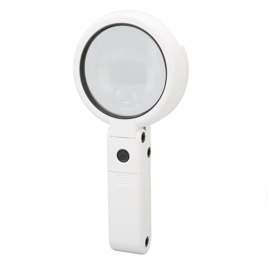 Handheld LED Magnifying Glass Foldable Adjustable 22X 10X Magnifying Glass with Light Stand for