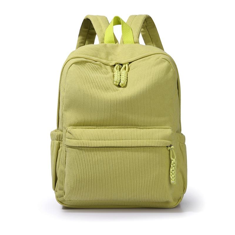 Spring corduroy small backpack female new college student backpack casual versatile large capacity travel backpack