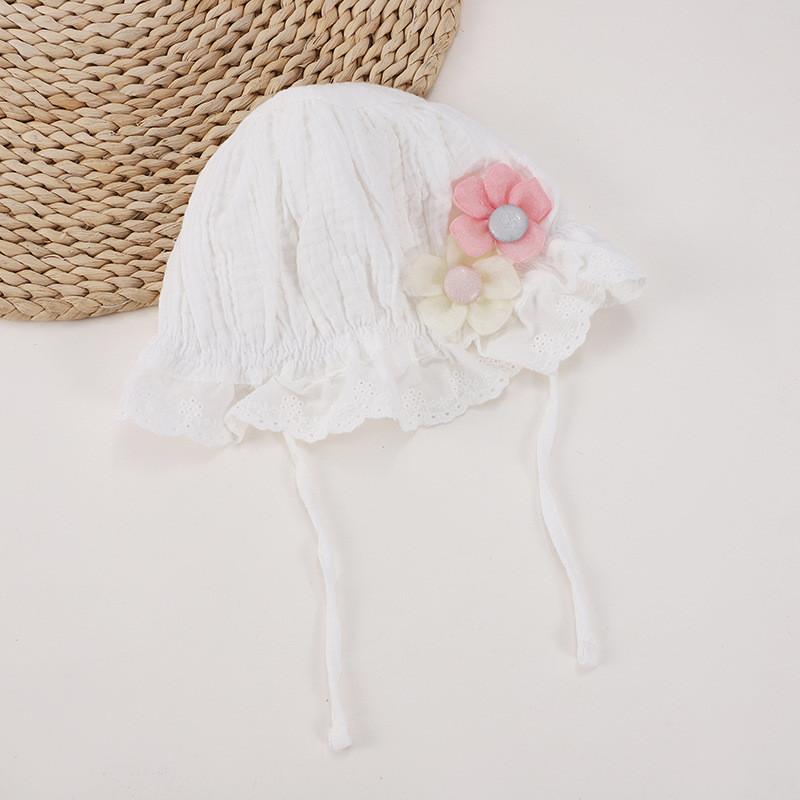 Baby Girl Sun Hat With Butterfly Bow Cotton Sunshade For Spring And Summer