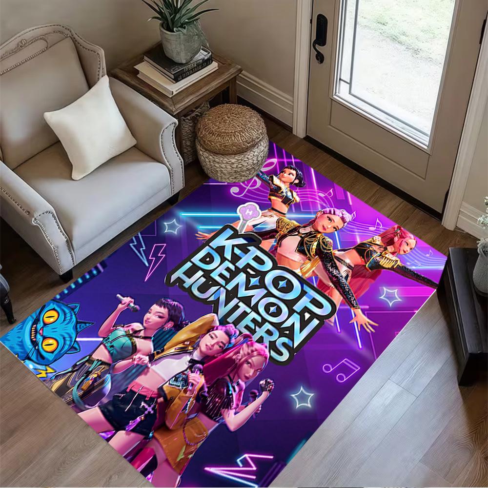 Hunters: Cosmic Quest Floor Rug Office Rug Perfect for Balcony Study Room Game Room Foyer Anti-slip Rug Anime Office Decor