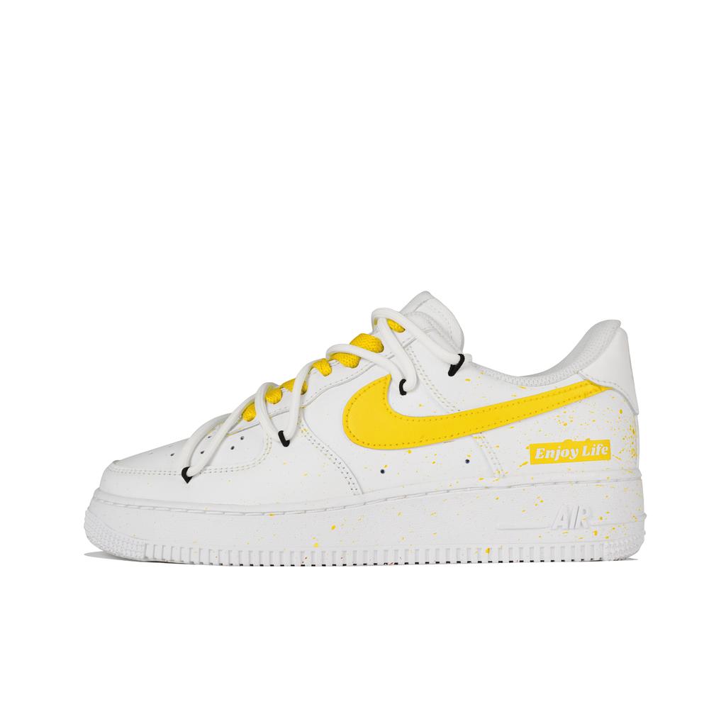 Nike Air Force 1 Slip Resistant Cushioning Low Top Skateboard Shoes Women's White DD8959-100(Team-S-BOX)-Random Packaging Bags