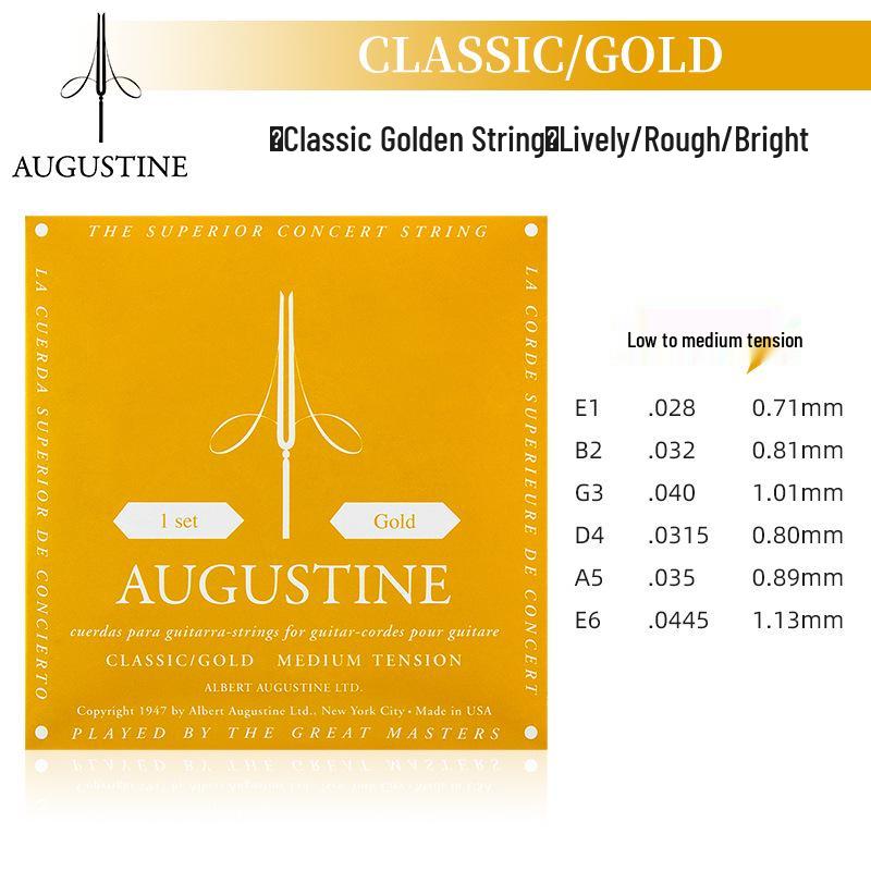 AUGUSTINE Augustine Classic Red Nylon Guitar Strings Set - Treble & Bass Tension