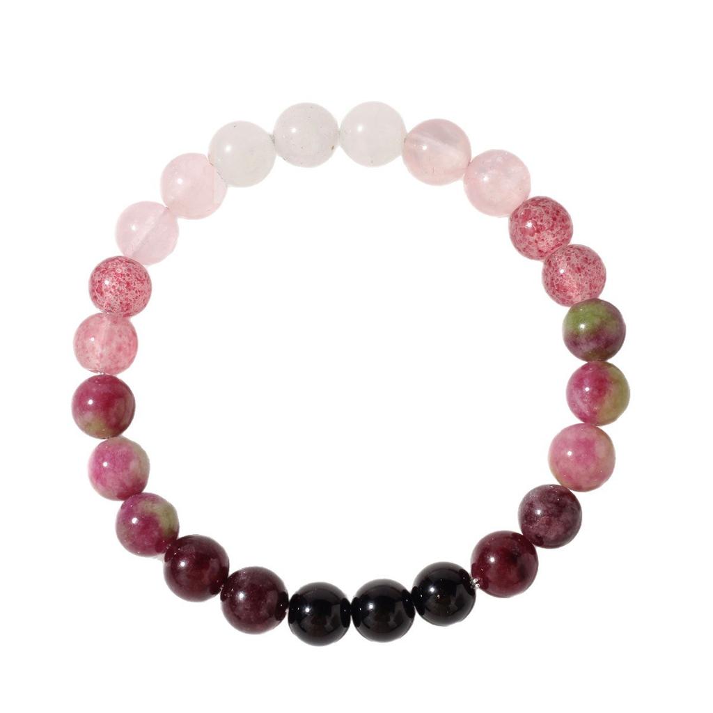 Niche jewelry bracelet stone European and American bracelet crystal garnet flower chlorite bracelet beaded finished product