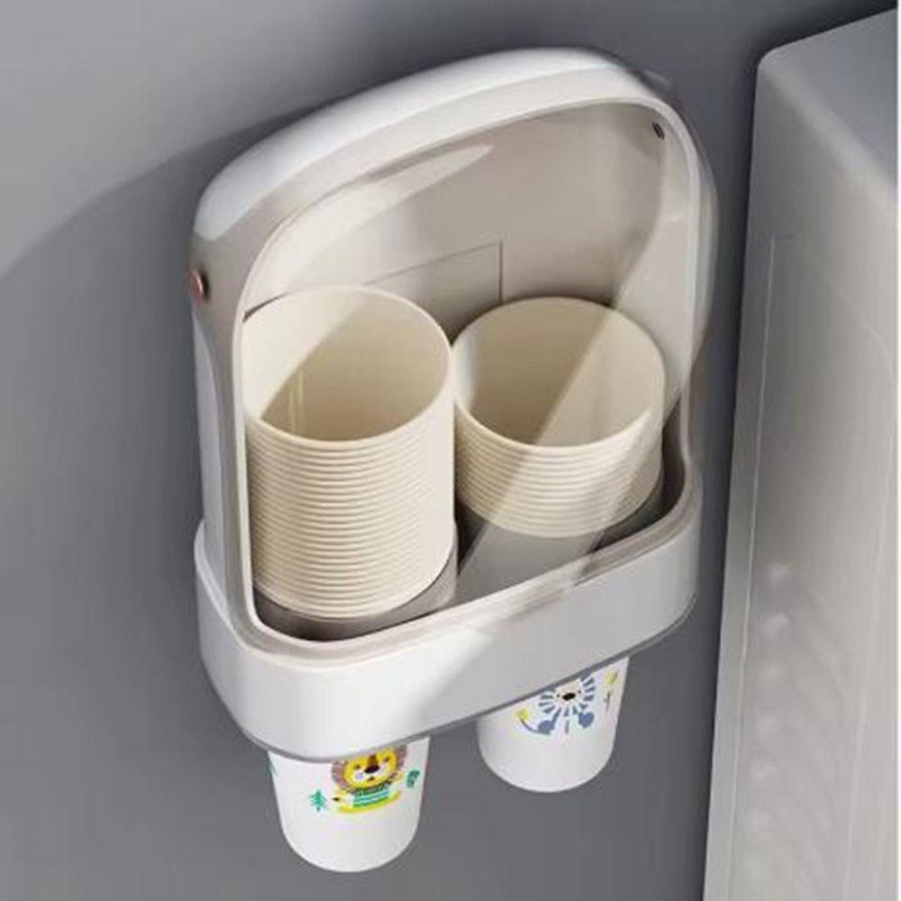 Wall Mounted Visible Cup Extractor Non Perforated Cup Storage Rack Restaurants