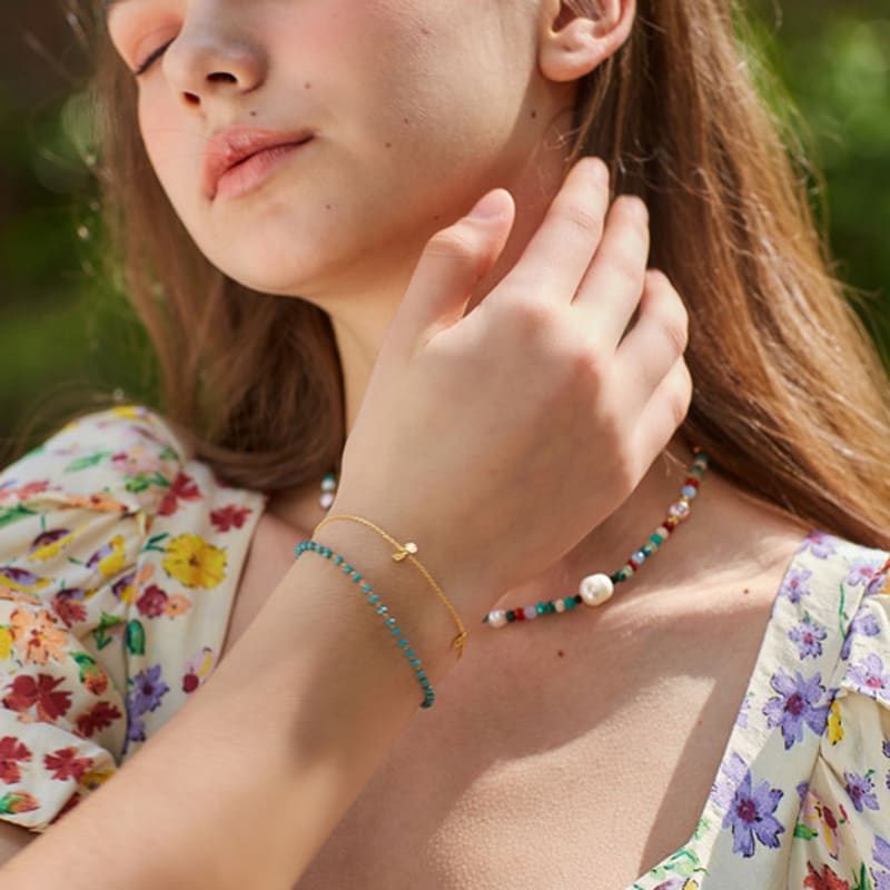 FINDELISE Gold Spring Crystal Bracelet