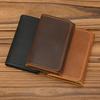 Men'S Genuine Leather Card Bag, Simple Snap Button Change Bag, Change Bag, Retro Crazy Horse Leather Card Bag, First Layer Cowhide Coin Bag.