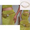 Sophisticated Artificial Pearl Flower Gold Waist Chain For Women With Trendy Design