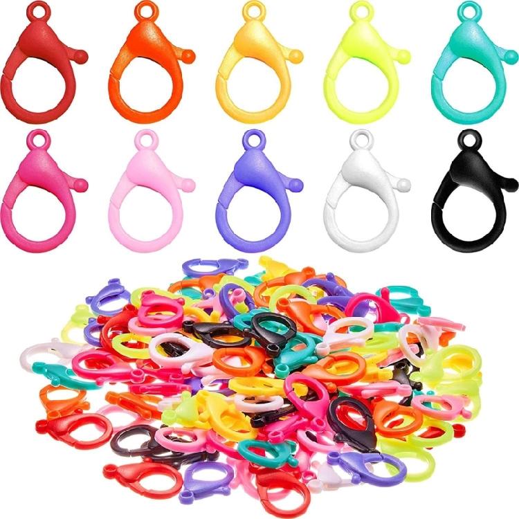 Set Of 100 Colorful Lobster Claws Clasps 35mm Lobster Clasps Bracelets Jewelery Clasps For Jewelry Making and Art Craft