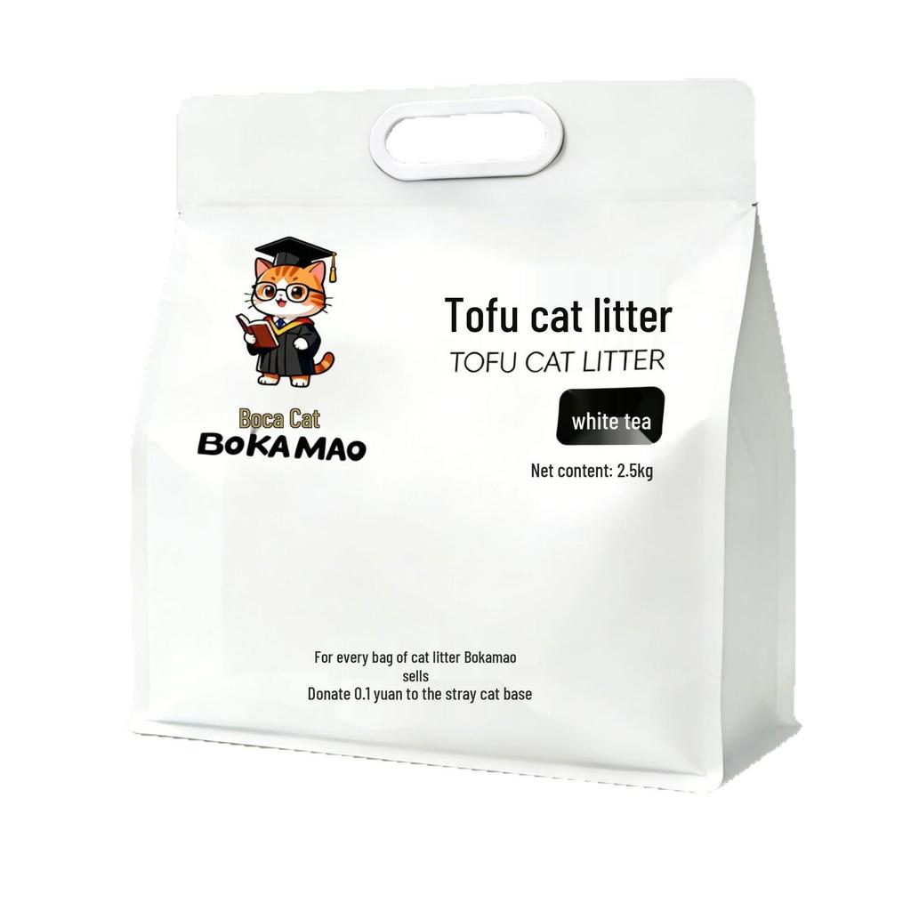Boca Cat White Tea Scent Clumping Flushable Dust-Free Tofu Litter