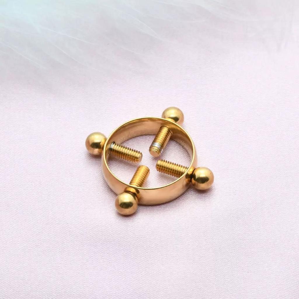 304 Edelstahl Runder Fake Brustwarzenring Körperschmuck, Nicht durchstechend, Verstellbarer Gewinde-Brustwarzenring für den grenzüberschreitenden Handel