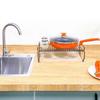 Double-Layered Cupboard Dish Rack Iron Kitchen Organizer Rack Seasoning Storage Rack  Kitchenware