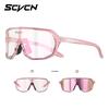 SCVCN Photochromic Glasses Bicycle Red Glasses Sports Men Sunglasses MTB Road Bike Eyewear for Women Cycling Goggles Racing