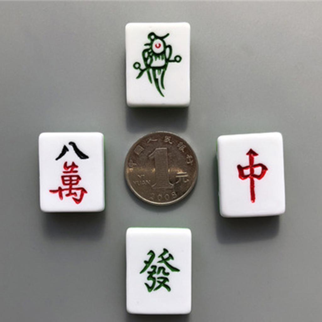 4/5Pcs Chinese Mahjong Tile Magnets for Fridge Colorful Mini Game Tile Magnetic Stickers for Whiteboard or Refrigerator
