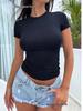 Women's Solid Color Slimming Short-Sleeve T-shirt - YK Style Spring/Summer Collection