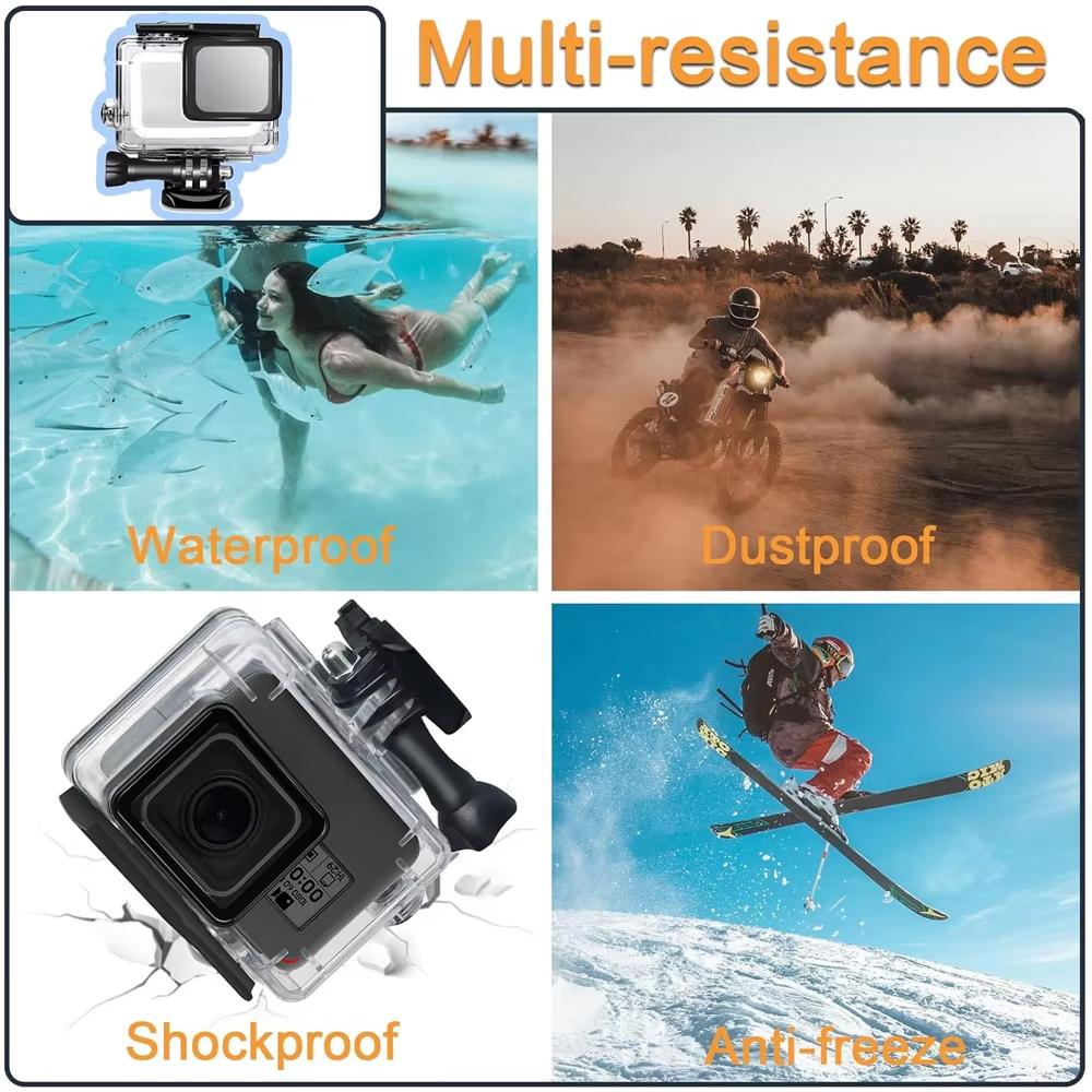 Hero 5/6/7 Waterproof Case 45m Underwater Protective Housing Diving Case For GoPro Hero 7 6 5 Black Action Camera Accessories