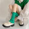 Socks College Style Spring And Autumn Medium Tube Stacking Socks Solid Color Lace Lolita Wool Leg Cover