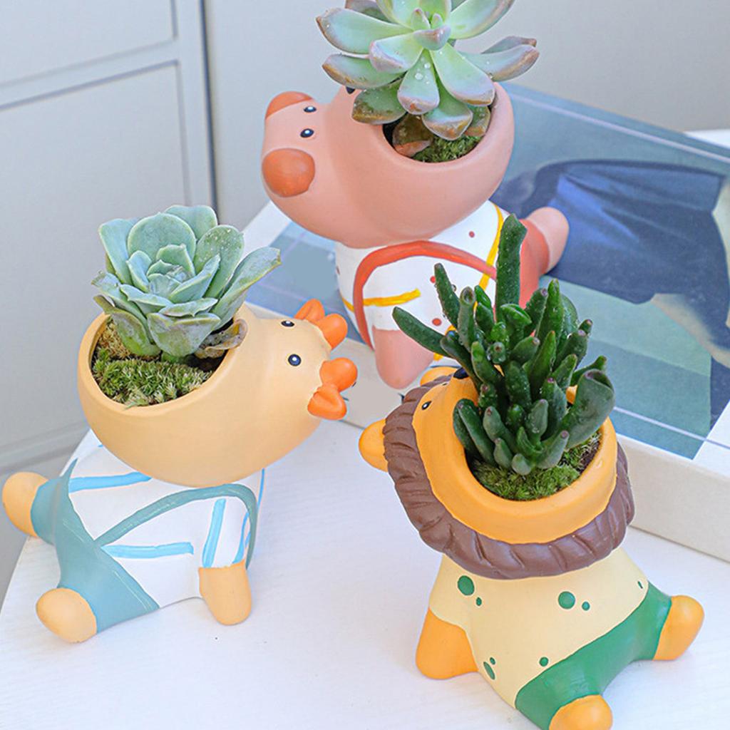 Mehrzweck-Silikonform Sukkulenten-Pflanzgefäßformen Cartoon-Tierform Weiche, leicht entformbare Formen Silikontextur