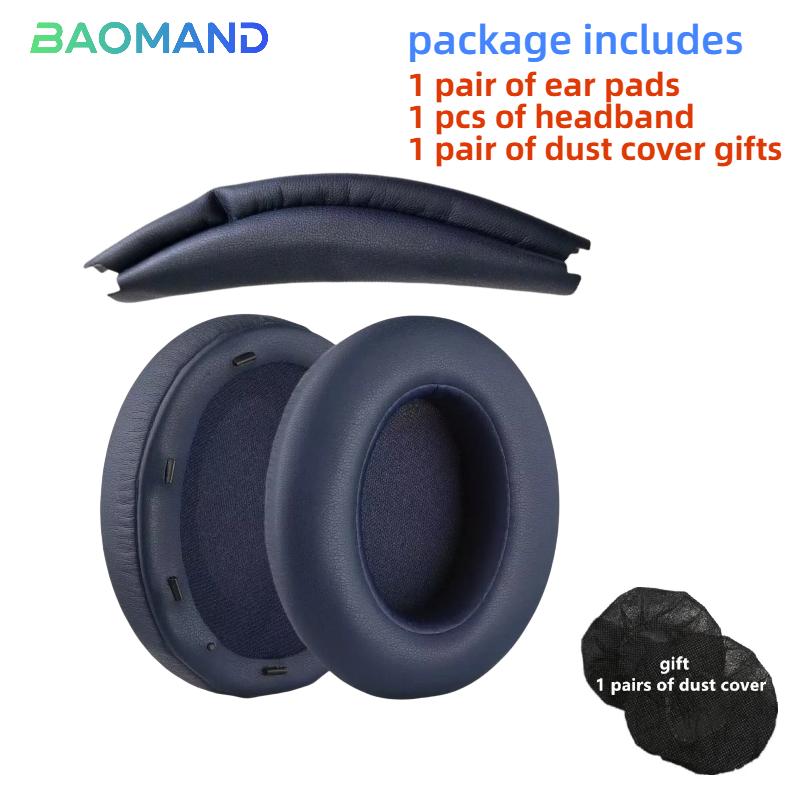 1 Set Replacement Ear Pads Earpads Headband for Sony/Sony WH-XB910N Headphones Memory Foam Ear Cushion Cover