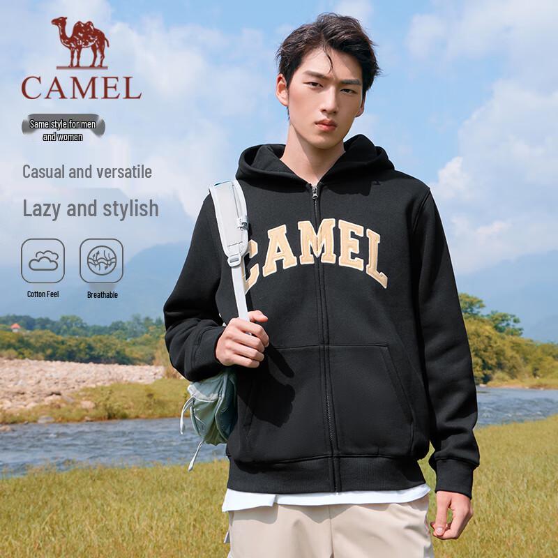 CAMEL Unisex Fleece-Lined American Style Hoodie
