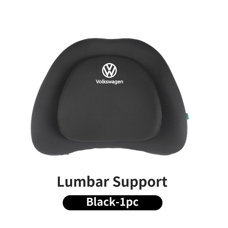 BAG1 Car Stickers Cushion Memory Cotton-Padded Headrest Lumbar Support For VW Scirocco Jetta Beetle Golf Passat Polo Tiguan Touran