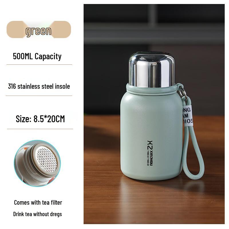 

Double-Layer Stainless Steel Belly Cup with Lanyard