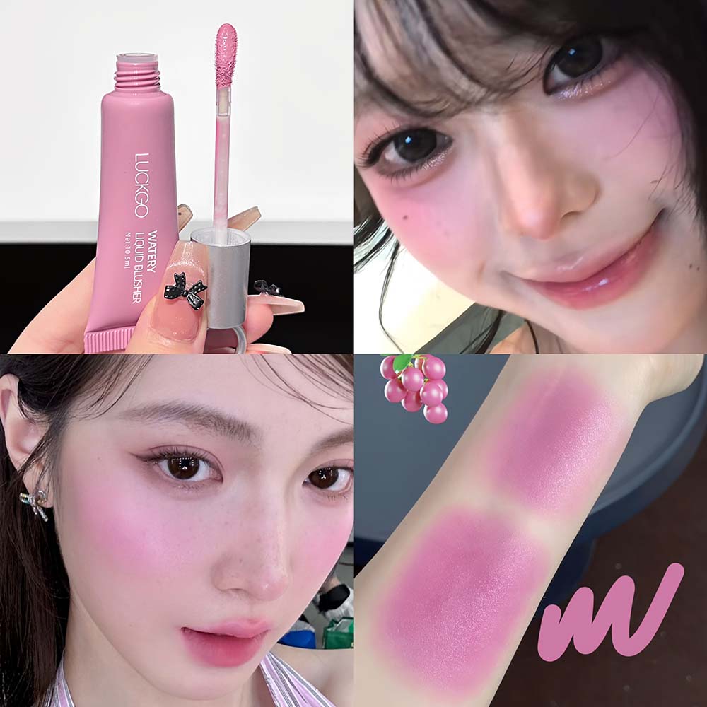 Monochrome Liquid Blusher Moisturizing Mirror Blush Liquid Makeup Water Light Cheek Brighten Natural Face Rouge Korean Cosmetics
