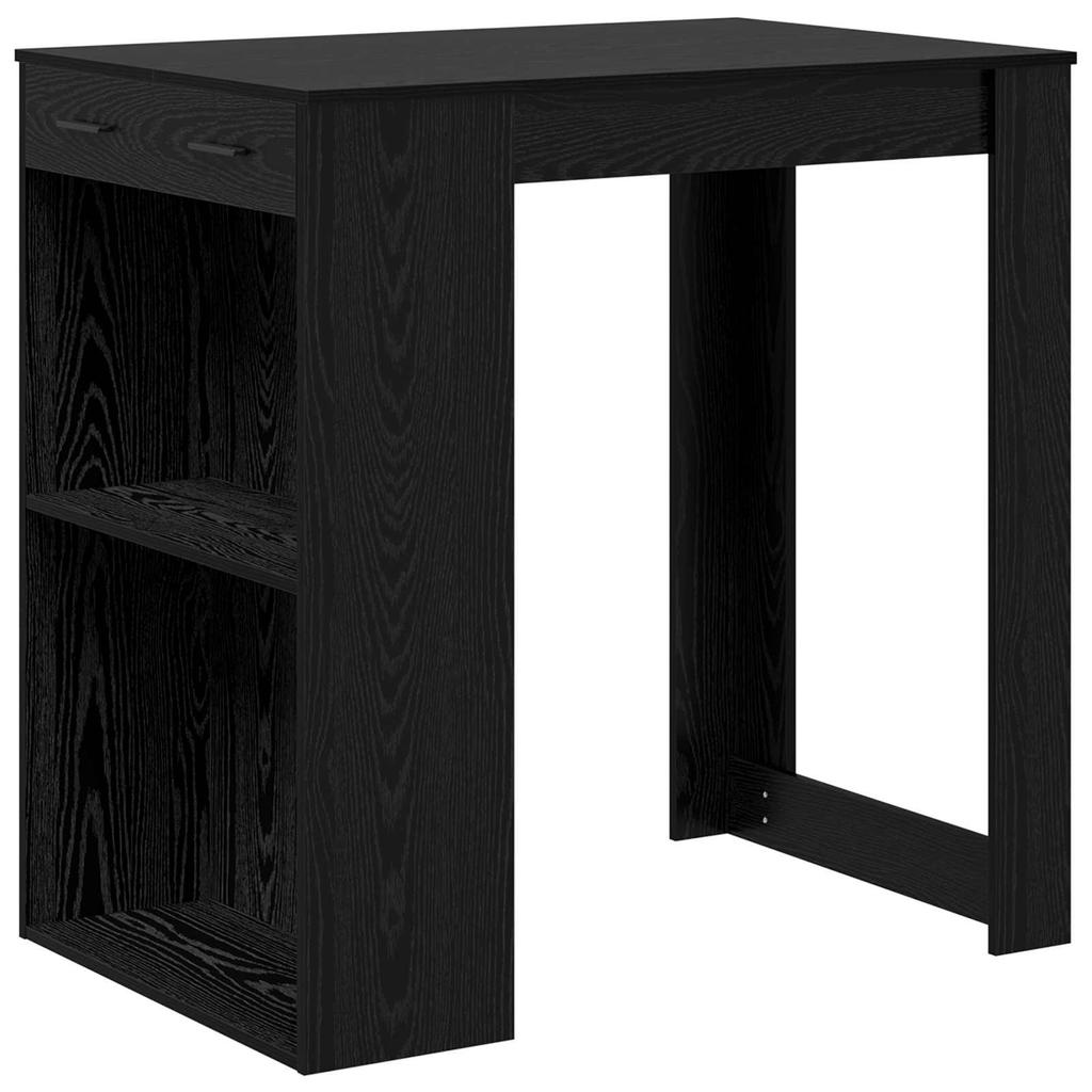 Bartisch in Black Oak Look 102 x 70 x 103.5 cm Engineered Wood