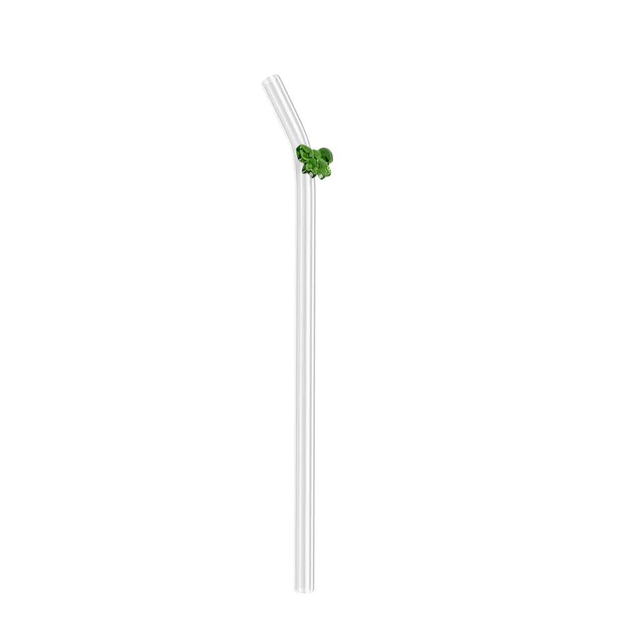 Reusable Drinking Glass Straw Cute Butterfly Flower Shape Straw for Smoothies Juice Milk Bar Accessories Theme Party Bar Tools