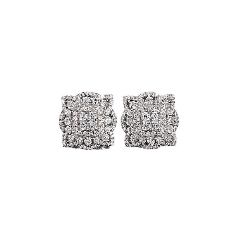 French Exquisite Earrings, Slightly Inlaid Kaleidoscope Temperament Stud Earrings For Women, Light Luxury And Versatile Foreign Style Earrings