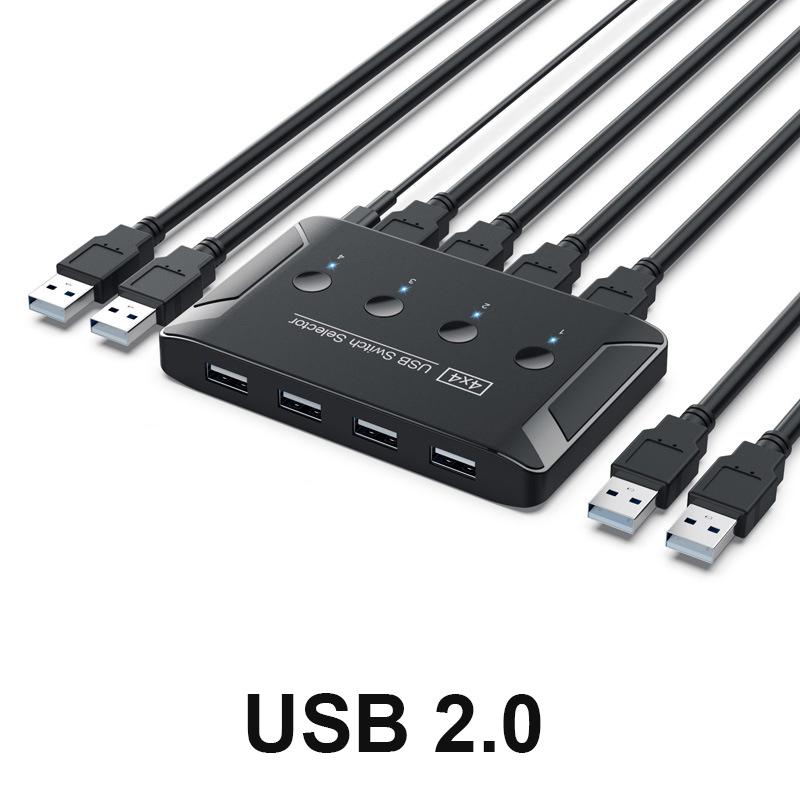 KVM Switch 4X4 USB 3.0 2.0 Switcher Selector Box 4 Port Sharing 4 Devices for Keyboard Mouse Scanner Printer Kvm Switch Hub