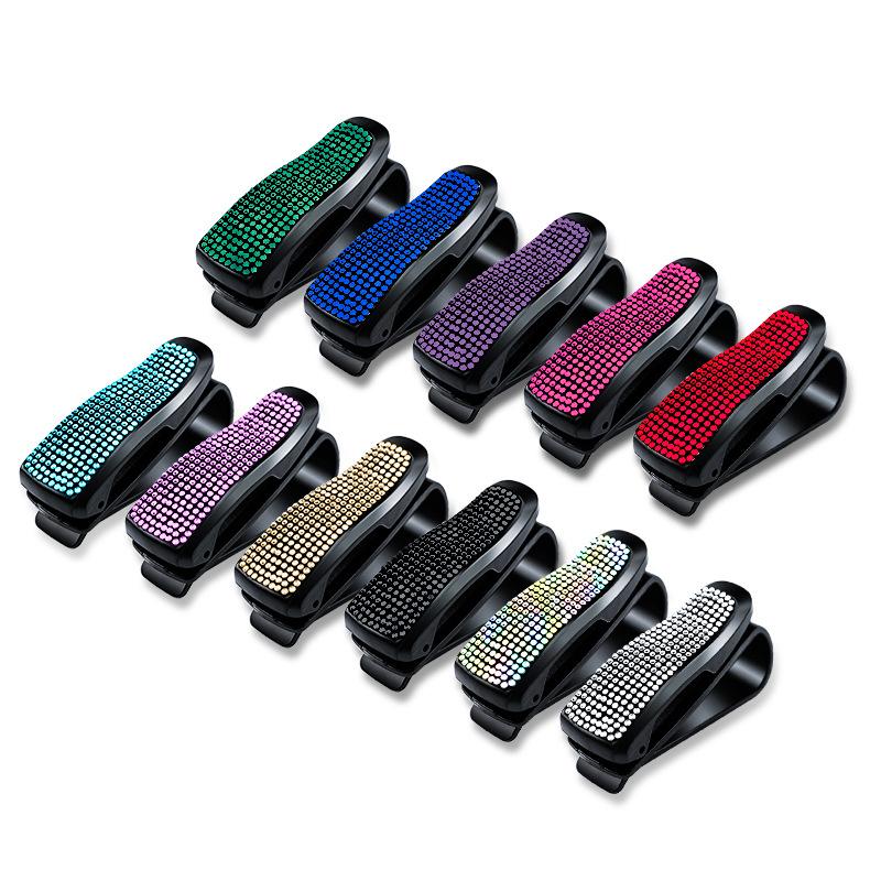 Universal Car Sunglasses Clip Sun Visor Glasses Holder Box with Card Ticket Compartment for Efficiency