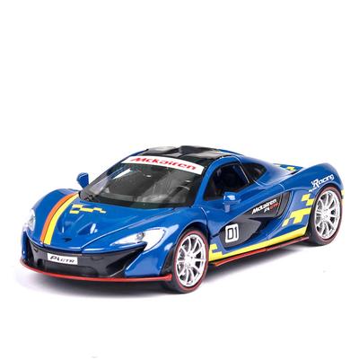 1/32 Scale P1 GTR Diecast Car Model Toy, Pull Back Toy Vehicle with Sound and Light for Kids Toddler Boys Girls Gift Collection