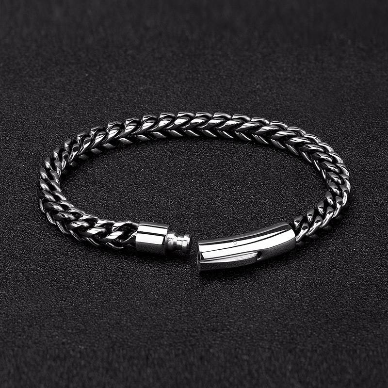 6MM Link Chain Bracelet For Men Stainless Steel Fashion Luxry Man Accessories Charm Punk Rock Style Biker Jewelry Gift Friends