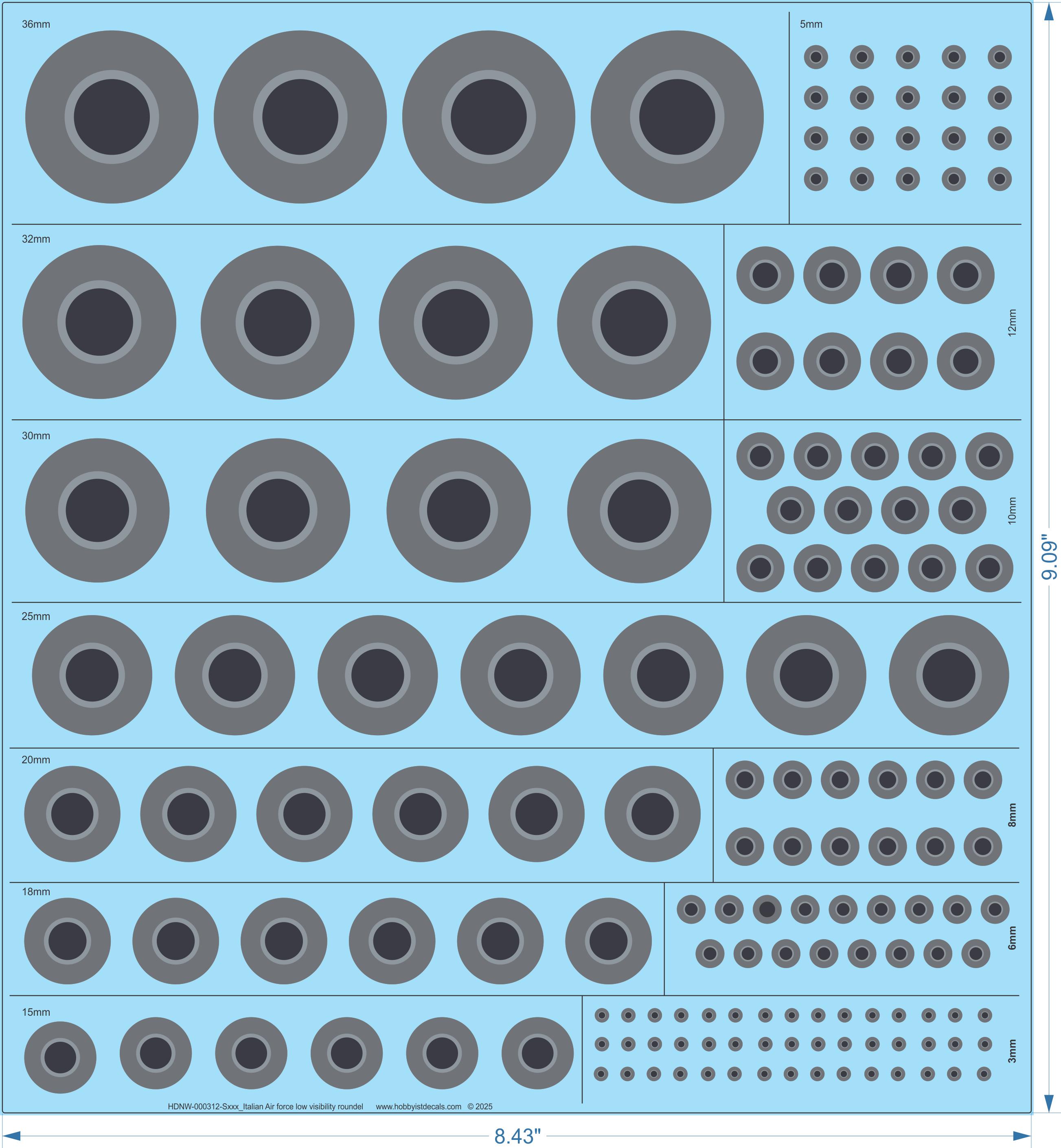 Italian Air force low visibility roundel