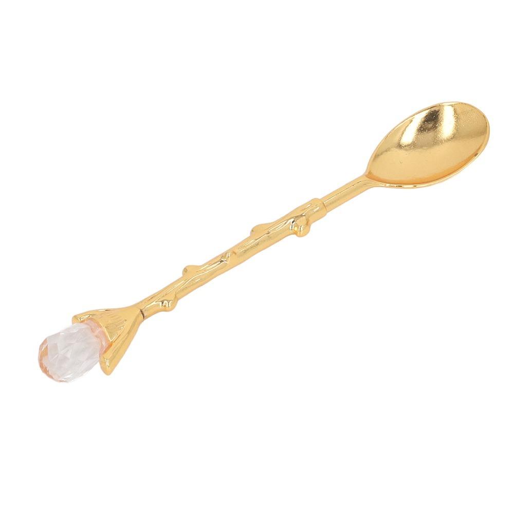 7pcs Zinc Alloy Dessert Spoon Set Gold Mini Tea Spoon Set Espresso Spoon Set Café Use