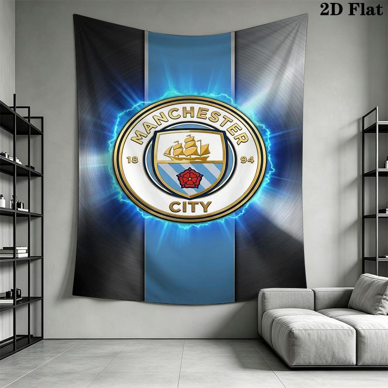 Manchester City Football Club Crest Bedding 1 Duvet Cover 2 Pillowcase Without Core Duvet Cover And Pillowcase Soft And Comfortable