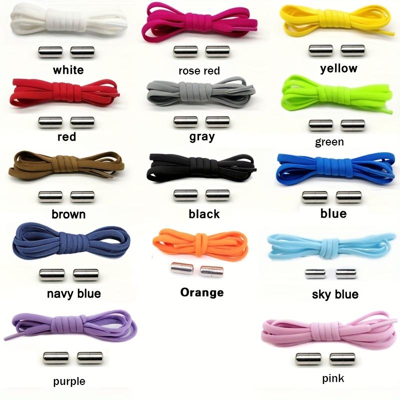 No-Tie Elastic Shoelaces for Sneakers & Skate Shoes - Adjustable, Stylish, Unisex - Secure, Comfortable Fit with Buckles, Spandex Material