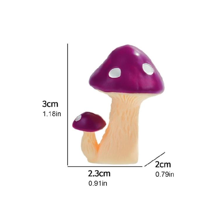 10Pcs Resin Mushrooms for Garden and Home Decoration Ornaments for Cake Decorating Ornaments